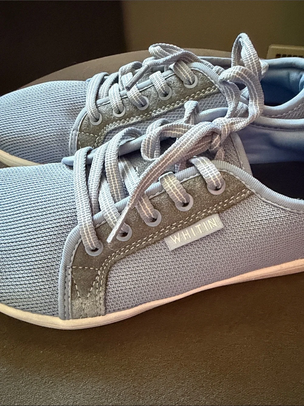 WITHIN Minimalist Barefoot Powder Blue Womens 38/7.6-8 Sneakers Zero Drop Sole